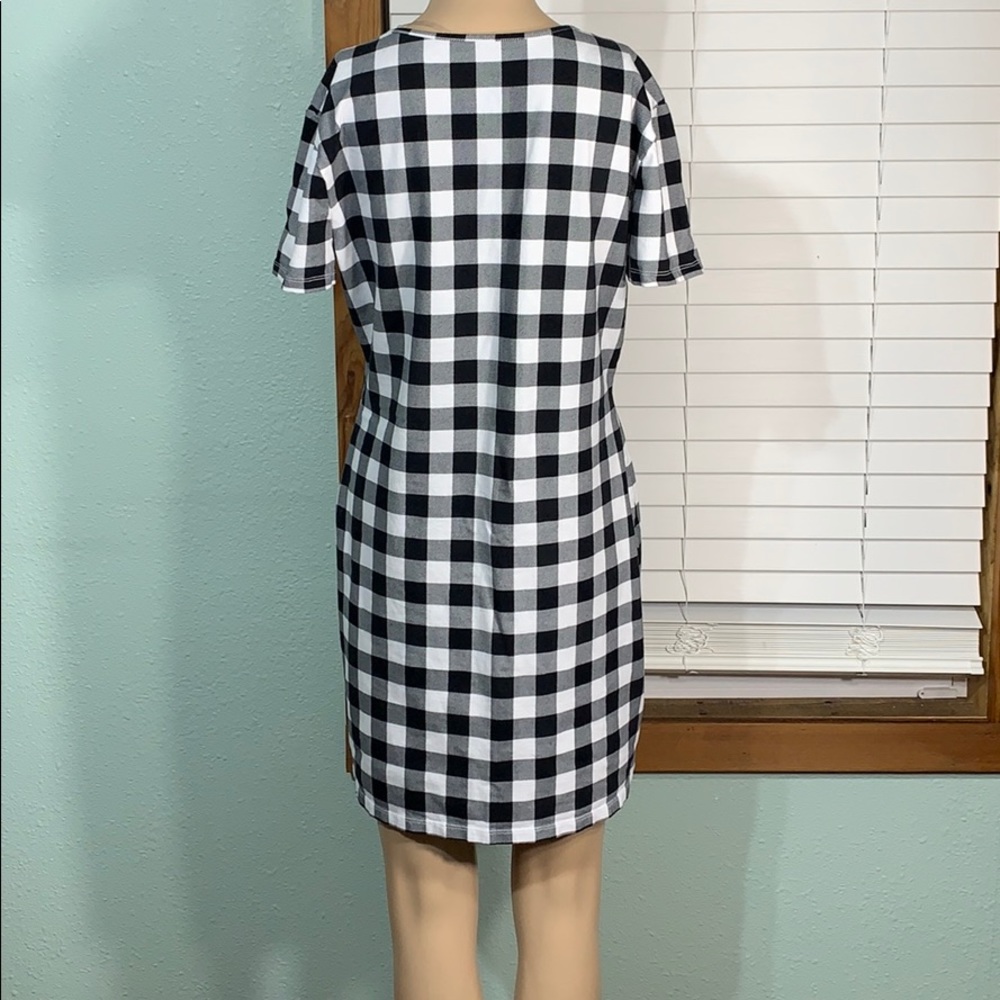 Arizona Jean Co Black & White Checked Sheath Dress - Picture 4 of 6